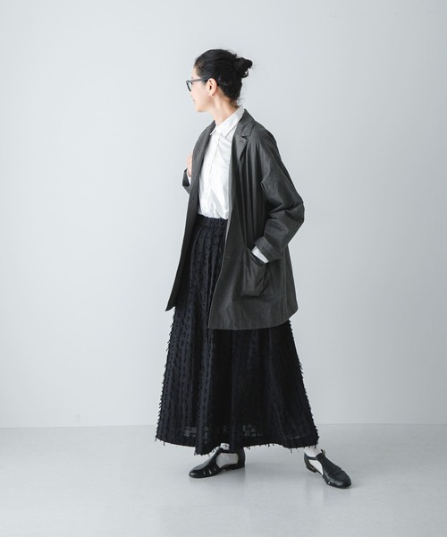 かぐれ（カグレ）の「『ユニセックス』コットンテーラードジャケット（その他アウター・レディース・ブラック/チャコールグレー/ベージュ・1/2）」の16枚目の写真