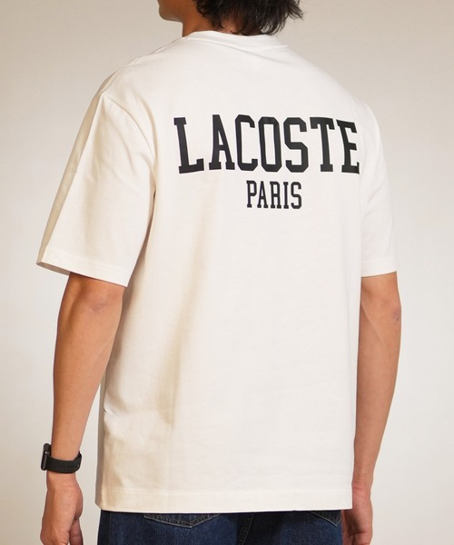 LACOSTE(ラコステ)の「LACOSTE/ラコステ 半袖 Tシャツ バックプリントベーシックTシャツ TH470599(Tシャツ/カットソー・メンズ・ホワイト/ブラック・S/M/L)」の2枚目の写真