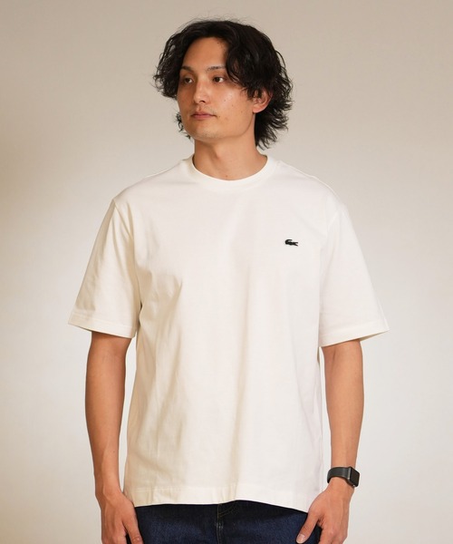 LACOSTE(ラコステ)の「LACOSTE/ラコステ 半袖 Tシャツ バックプリントベーシックTシャツ TH470599(Tシャツ/カットソー・メンズ・ホワイト/ブラック・S/M/L)」の4枚目の写真