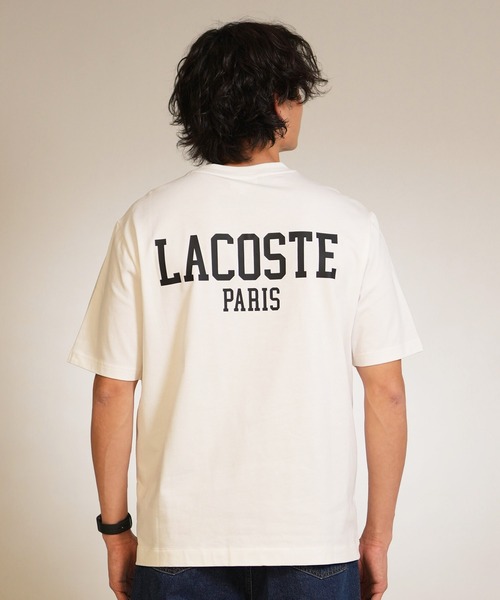 LACOSTE(ラコステ)の「LACOSTE/ラコステ 半袖 Tシャツ バックプリントベーシックTシャツ TH470599(Tシャツ/カットソー・メンズ・ホワイト/ブラック・S/M/L)」の5枚目の写真