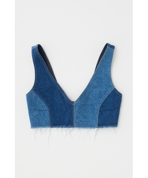 MOUSSY（マウジー）の「【セットアップ対応】DENIM ビスチェ（ベスト・レディース・オフホワイト/ブルー・FREE）」の11枚目の写真