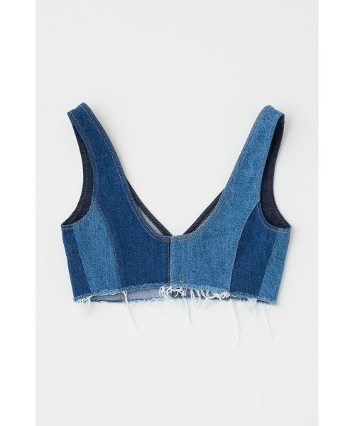 MOUSSY（マウジー）の「【セットアップ対応】DENIM ビスチェ（ベスト・レディース・オフホワイト/ブルー・FREE）」の12枚目の写真