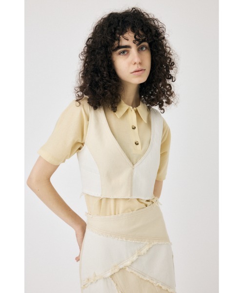 MOUSSY（マウジー）の「【セットアップ対応】DENIM ビスチェ（ベスト・レディース・オフホワイト/ブルー・FREE）」の13枚目の写真