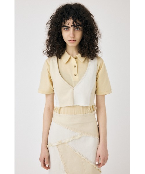 MOUSSY（マウジー）の「【セットアップ対応】DENIM ビスチェ（ベスト・レディース・オフホワイト/ブルー・FREE）」の18枚目の写真