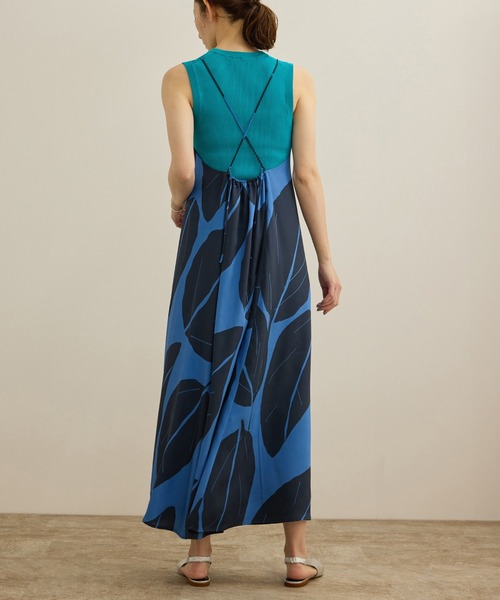 ROPE'（ロペ）の「【洗える】エクスペンド リーフキャミワンピース【DEVEAUX（デヴォー）】（ワンピース・レディース・ブルー/グリーン・FREE）」の15枚目の写真