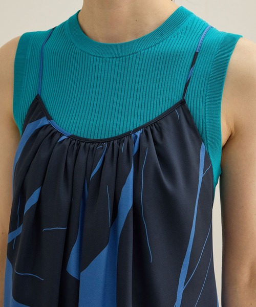 ROPE'（ロペ）の「【洗える】エクスペンド リーフキャミワンピース【DEVEAUX（デヴォー）】（ワンピース・レディース・ブルー/グリーン・FREE）」の17枚目の写真