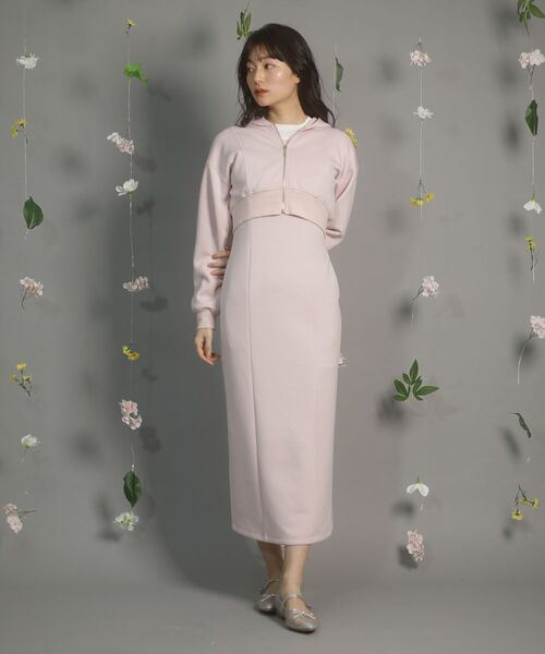 セール】dazzlin SET2点パーカー+キャミワンピース（ワンピース