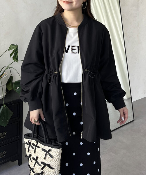 prose verse(プロズヴェール)の「バックテールドロストペプラムMA1(MA-1・レディース・ベージュ/カーキ/ブラック・LARGE/MEDIUM)」の2枚目の写真