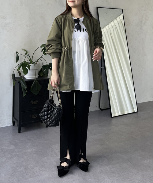 prose verse(プロズヴェール)の「バックテールドロストペプラムMA1(MA-1・レディース・ベージュ/カーキ/ブラック・LARGE/MEDIUM)」の10枚目の写真