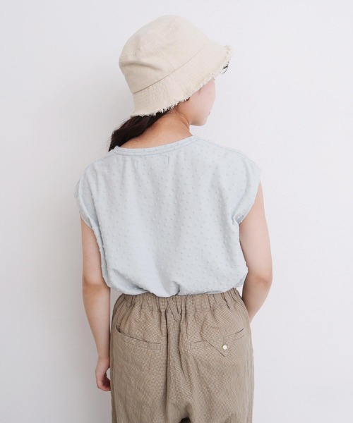 tシャツ 小ドットパイル　フレンチTシャツ レディース 小ドットパイル フレンチTシャツ（Tシャツ/カットソー）｜l