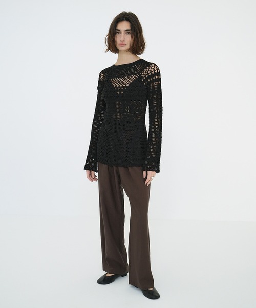 パンツ CLANE SHEER STRAIGHT PANTS CLANE クラネ “SHEER STRAIGHT PANTS” シアーストレートパンツ |