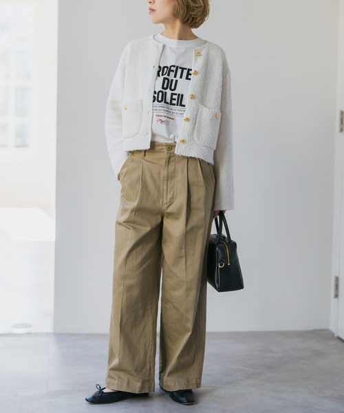 Spick & Span（スピックアンドスパン）の「《WEB限定追加》La Hutte / ラ ユット 60/2シルケット天竺Tee（Tシャツ/カットソー・レディース・ホワイト/ホワイト系その他・FREE）」の9枚目の写真