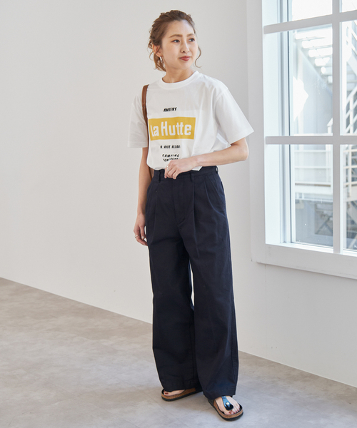 Spick & Span（スピックアンドスパン）の「《WEB限定追加》La Hutte / ラ ユット 60/2シルケット天竺Tee（Tシャツ/カットソー・レディース・ホワイト/ホワイト系その他・FREE）」の10枚目の写真