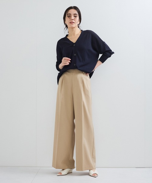 le cercle ADAM ET ROPE'(ルセルクルアダムエロペ)の「新色追加【UVケア/接触冷感】Vネックカーディガン(カーディガン/ボレロ・レディース・ライトグリーン/オフホワイト/オレンジ/ネイビー/ブラック/ブラウン系/ライトグレー/レンガ・FREE)」の9枚目の写真