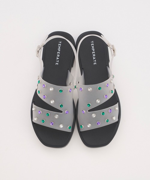 TEMPERATE（テンパレイト）の「TEMPERATE / テンパレイト EMELDA（サンダル・レディース・Black/アッシュ/クリア・36/38/40）」の3枚目の写真