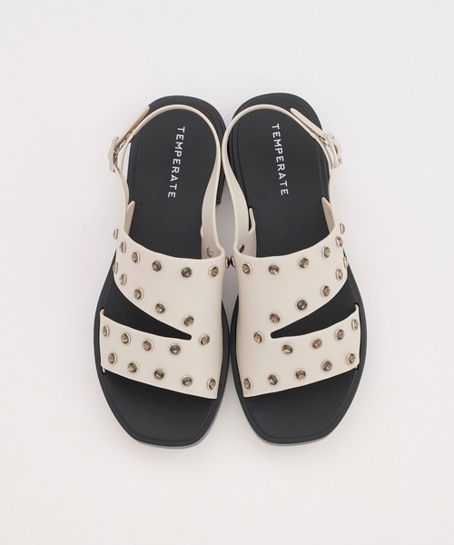 TEMPERATE（テンパレイト）の「TEMPERATE / テンパレイト EMELDA（サンダル・レディース・Black/アッシュ/クリア・36/38/40）」の7枚目の写真