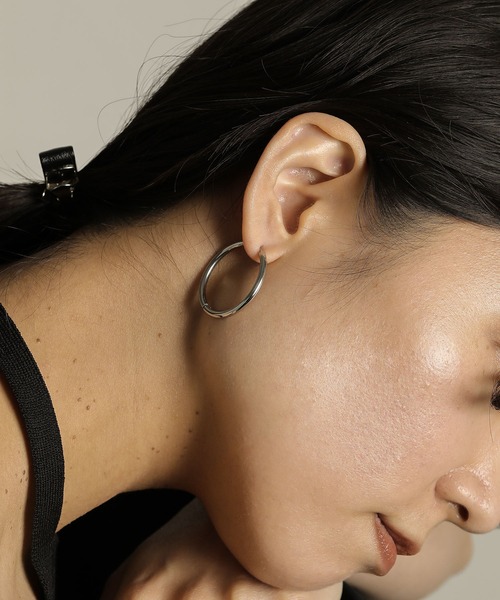 ORLEAN】 シンプルフープピアス 太さ2.5mm（ピアス（両耳用
