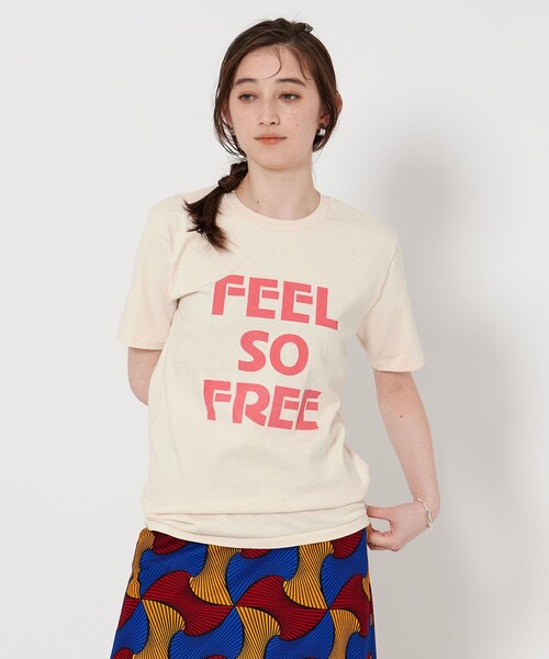 tシャツ 「別注」「MIXTA」FEEL FREE Tシャツ NATURAL レディース 別注】＜MIXTA＞FEEL FREE Tシャツ NATURAL（Tシャツ/カットソー