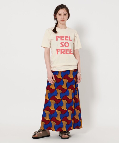 tシャツ 「別注」「MIXTA」FEEL FREE Tシャツ NATURAL レディース 別注】＜MIXTA＞FEEL FREE Tシャツ NATURAL（Tシャツ/カットソー
