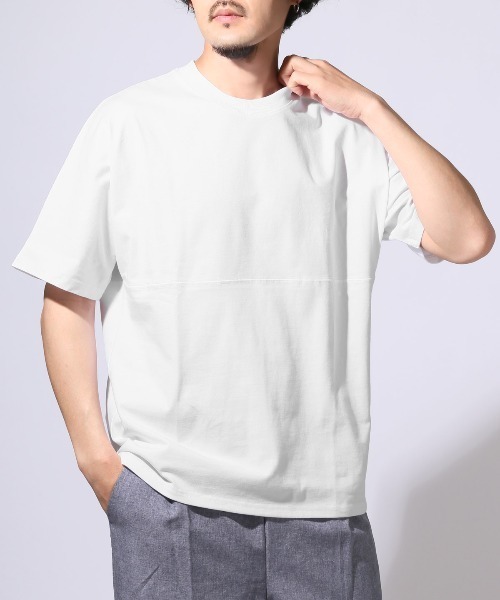 LUXSTYLE(ラグスタイル)の「ヘビーウェイト無地半袖Tシャツ(Tシャツ/カットソー・メンズ・ホワイト/ブラック/チャコールグレー/ブルー・M/L/XL)」の2枚目の写真