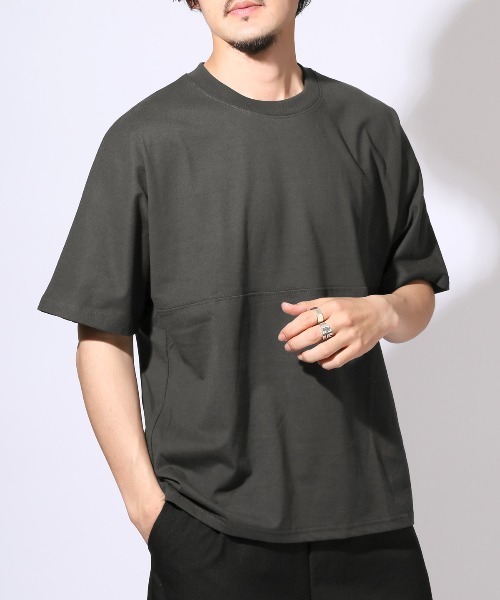 LUXSTYLE(ラグスタイル)の「ヘビーウェイト無地半袖Tシャツ(Tシャツ/カットソー・メンズ・ホワイト/ブラック/チャコールグレー/ブルー・M/L/XL)」の3枚目の写真