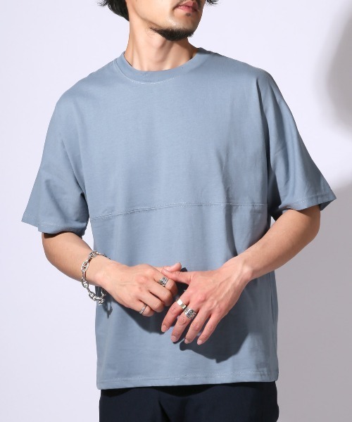 LUXSTYLE(ラグスタイル)の「ヘビーウェイト無地半袖Tシャツ(Tシャツ/カットソー・メンズ・ホワイト/ブラック/チャコールグレー/ブルー・M/L/XL)」の4枚目の写真