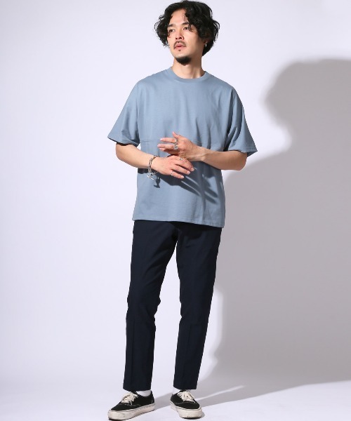 LUXSTYLE(ラグスタイル)の「ヘビーウェイト無地半袖Tシャツ(Tシャツ/カットソー・メンズ・ホワイト/ブラック/チャコールグレー/ブルー・M/L/XL)」の14枚目の写真