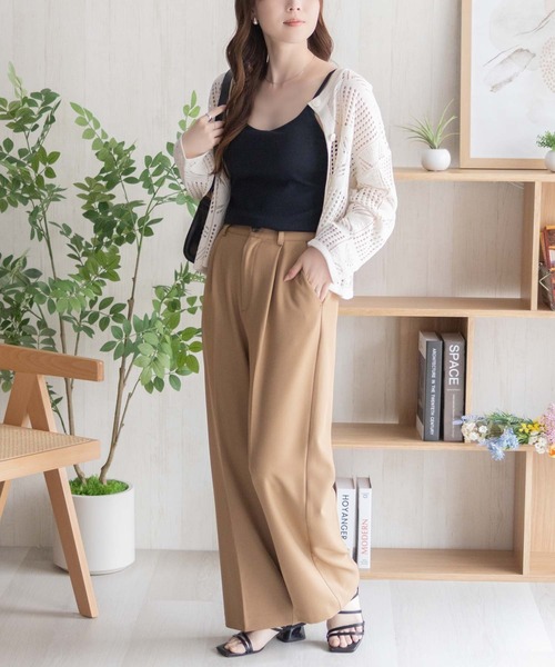 NAVY(ネイビー)の「NAVY カップ付きリブキャミソール【抗菌防臭 ドライ】(キャミソール・レディース・ホワイト/ベージュ/ブラック・L/M/S)」の22枚目の写真