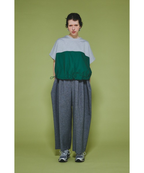 HeRIN.CYE(ヘリンドットサイ)の「Docking big tops ドッキングビッグトップス(Tシャツ/カットソー・レディース・ホワイト/ブラック/グレー・FREE)」の6枚目の写真