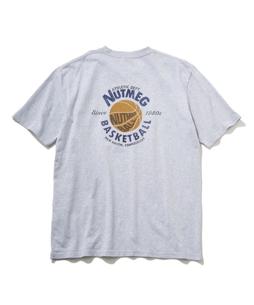 NO NEED(ノーニード)の「【NUTMEG/ナツメグ】BASKETBALL T(Tシャツ/カットソー・メンズ・ホワイト/チャコール/ネイビー/ブラック/グレー・M/L/LL)」の4枚目の写真