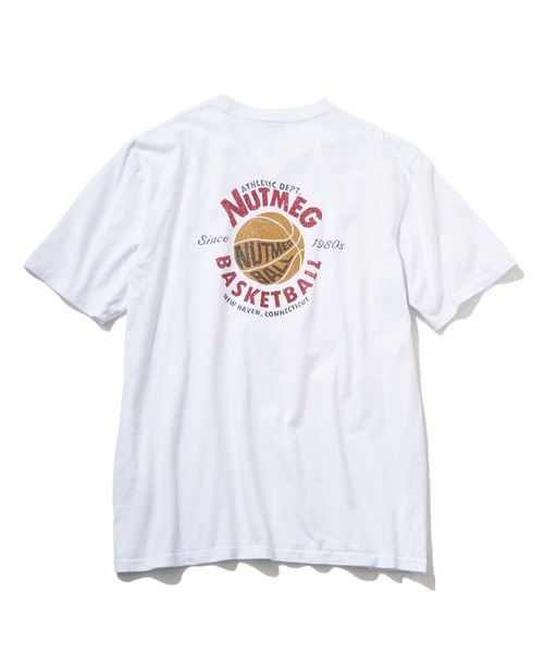 NO NEED(ノーニード)の「【NUTMEG/ナツメグ】BASKETBALL T(Tシャツ/カットソー・メンズ・ホワイト/チャコール/ネイビー/ブラック/グレー・M/L/LL)」の2枚目の写真