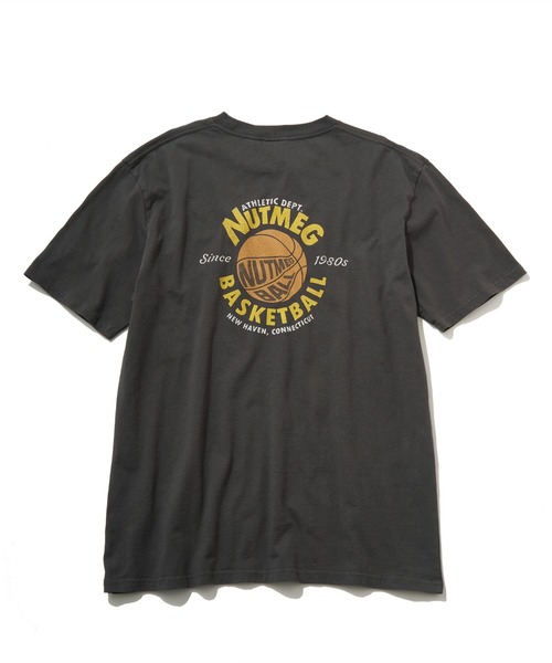 NO NEED(ノーニード)の「【NUTMEG/ナツメグ】BASKETBALL T(Tシャツ/カットソー・メンズ・ホワイト/チャコール/ネイビー/ブラック/グレー・M/L/LL)」の1枚目の写真