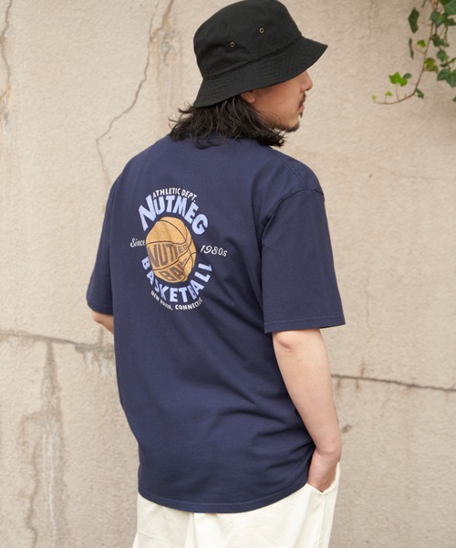 NO NEED(ノーニード)の「【NUTMEG/ナツメグ】BASKETBALL T(Tシャツ/カットソー・メンズ・ホワイト/チャコール/ネイビー/ブラック/グレー・M/L/LL)」の10枚目の写真