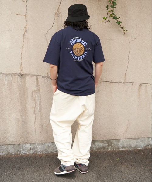 NO NEED(ノーニード)の「【NUTMEG/ナツメグ】BASKETBALL T(Tシャツ/カットソー・メンズ・ホワイト/チャコール/ネイビー/ブラック/グレー・M/L/LL)」の21枚目の写真