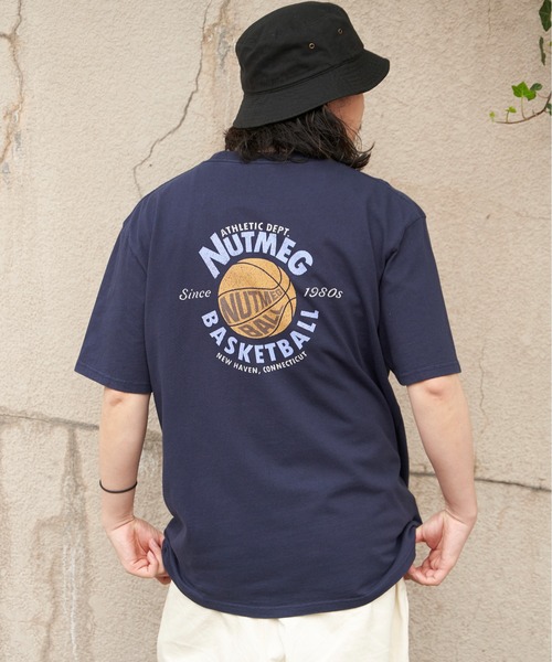 NO NEED(ノーニード)の「【NUTMEG/ナツメグ】BASKETBALL T(Tシャツ/カットソー・メンズ・ホワイト/チャコール/ネイビー/ブラック/グレー・M/L/LL)」の11枚目の写真