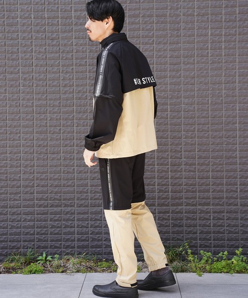 LUXE/R GOLF（ラグジュ ゴルフ）の「(RM)【LUXE/R GOLF】2レイヤー バイカラー ブルゾン+パンツ[肘・膝部分取り外し可能]（ナイロンジャケット・メンズ・ブラック×グレー/ブラック×ベージュ・L/XL/M）」の19枚目の写真