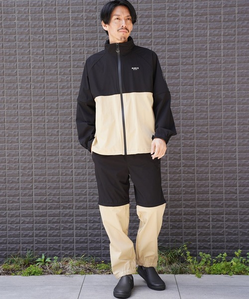 LUXE/R GOLF（ラグジュ ゴルフ）の「(RM)【LUXE/R GOLF】2レイヤー バイカラー ブルゾン+パンツ[肘・膝部分取り外し可能]（ナイロンジャケット・メンズ・ブラック×グレー/ブラック×ベージュ・L/XL/M）」の18枚目の写真
