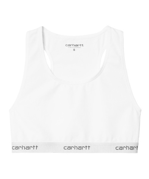 Carhartt WIP（カーハートダブリューアイピー）の「Carhartt WIP W' SCRIPT RACER TANK（カーハートワークインプログレス ウィメンズ スクリプト レーサー タンク）（Tシャツ/カットソー・レディース・ホワイト/ブラック・X-SMALL/SMALL/MEDIUM）」の2枚目の写真