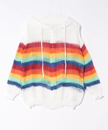 MONO8（モノハチ）の「透かし編み レインボーニット（ニット/セーター）」