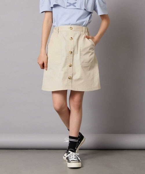 a.v.v（アーヴェヴェ）の「[120-130]ベイカーポケットスカート（スカート・キッズ・ダークインディゴブルー/ベージュ・120/130）」の20枚目の写真