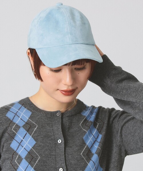 Ray BEAMS（レイビームス）の「スエード調 キャップ（キャップ・レディース・サックスブルー/ベージュ/ダークブラウン・ONE SIZE）」の3枚目の写真