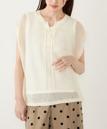 SHIPS Colors:2WAY メッシュ ニット × タンクトップ セット