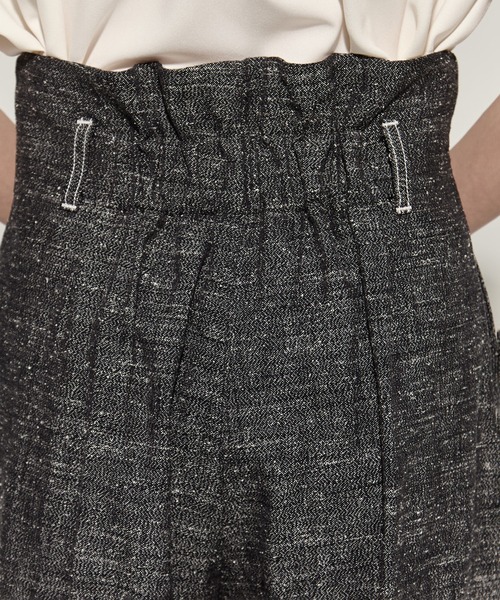 STUDIOUS（ステュディオス）の「【STUDIOUS/ステュディオス】Silk Nep Flare Trousers/シルクネップフレアトラウザー（スラックス・レディース・ブラック/ベージュ・2/1）」の15枚目の写真