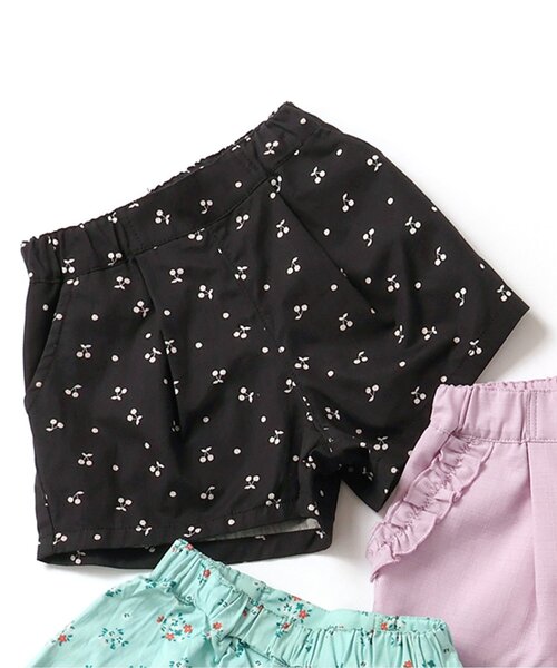 apres les cours（アプレレクール）の「【WEB限定/ジュニア対応】デイリーショートパンツ（その他パンツ・キッズ・ベージュ/チャコール/チェック/ラベンダー/ミント・100/120/90/80/110/130/140）」の2枚目の写真