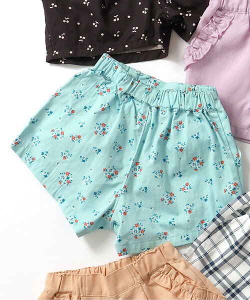 apres les cours（アプレレクール）の「【WEB限定/ジュニア対応】デイリーショートパンツ（その他パンツ・キッズ・ベージュ/チャコール/チェック/ラベンダー/ミント・100/120/90/80/110/130/140）」の4枚目の写真