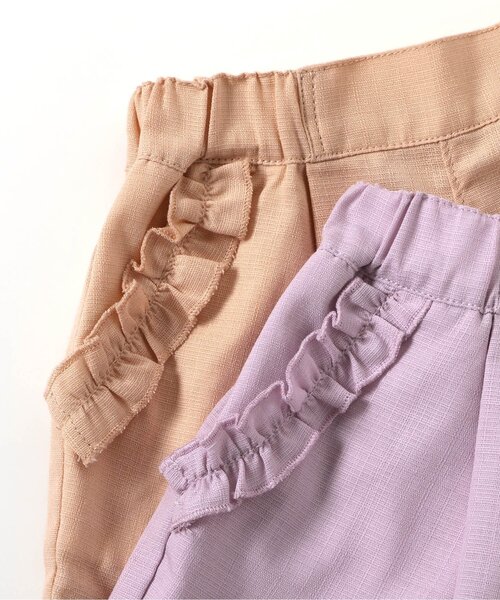 apres les cours（アプレレクール）の「【WEB限定/ジュニア対応】デイリーショートパンツ（その他パンツ・キッズ・ベージュ/チャコール/チェック/ラベンダー/ミント・100/120/90/80/110/130/140）」の17枚目の写真