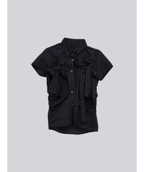 Uenui（ウニュイ）の「w ribbon check blouse（その他トップス・レディース・ネイビー・FREE）」の17枚目の写真