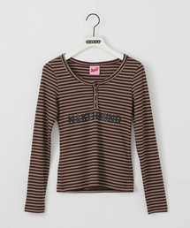 【Geek Office / ギークオフィス】Just / ジャスト HENLEY NECK TEE