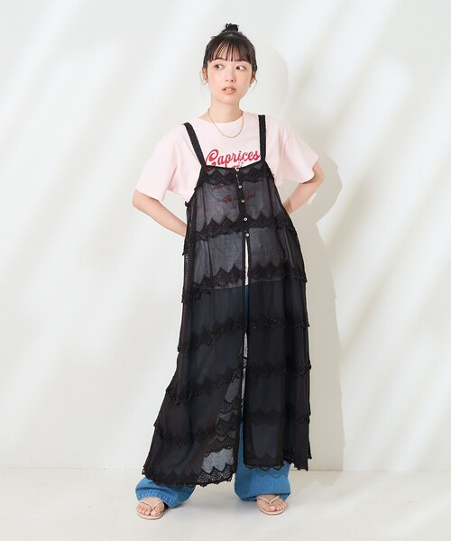 値下げ【新品タグ付き】attisession／シアーキャミワンピース シアージャガードキャミワンピース キャミワンピース 秋冬[品番