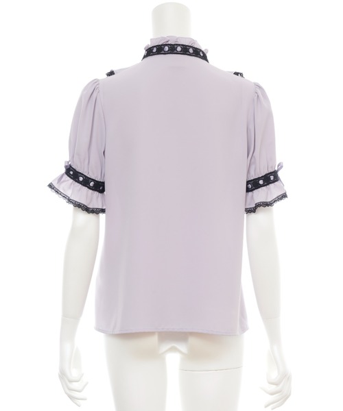 Secret Honey（シークレットハニー）の「はしごレースラッフルブラウス（シャツ/ブラウス・レディース・オフホワイト/グレー/ホワイト×ブラック・MEDIUM）」の16枚目の写真